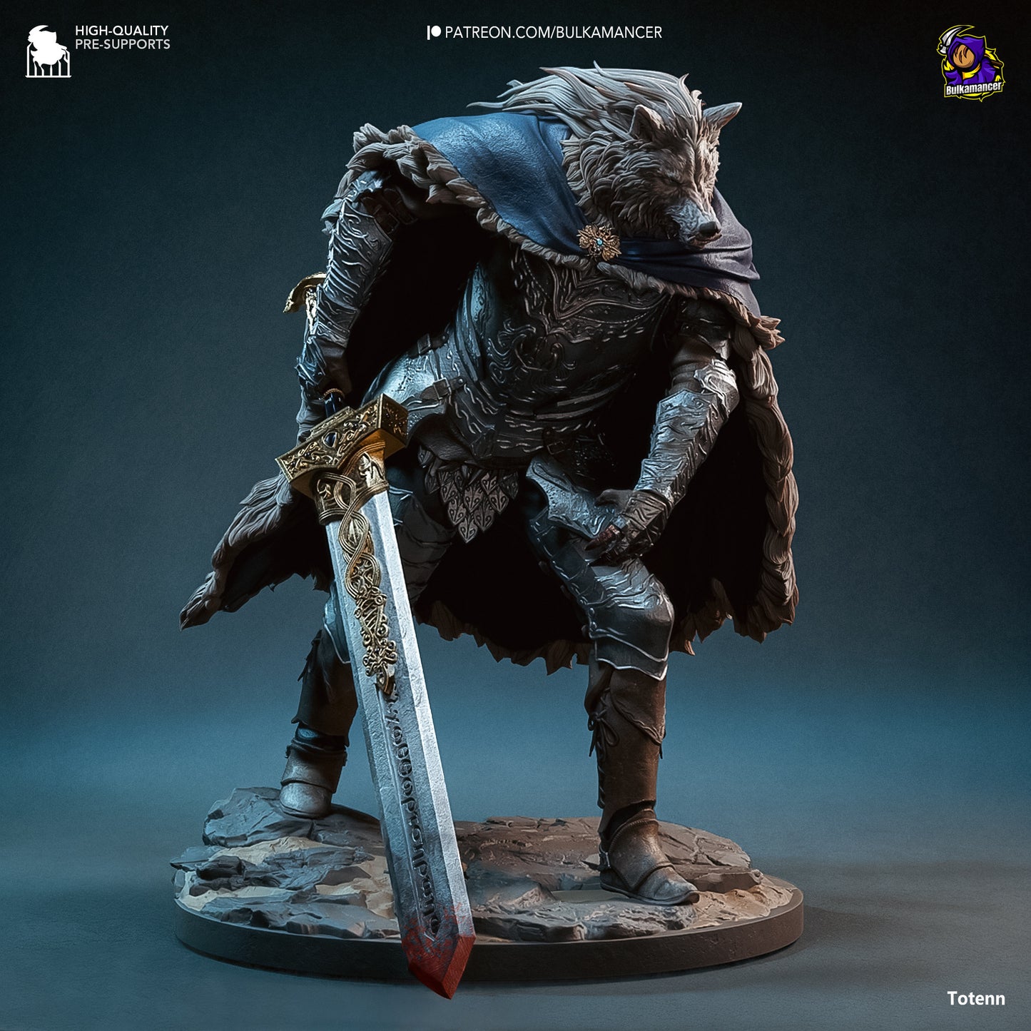 Blaidd the Half-Wolf | Elden Ring | Handcrafted Figure