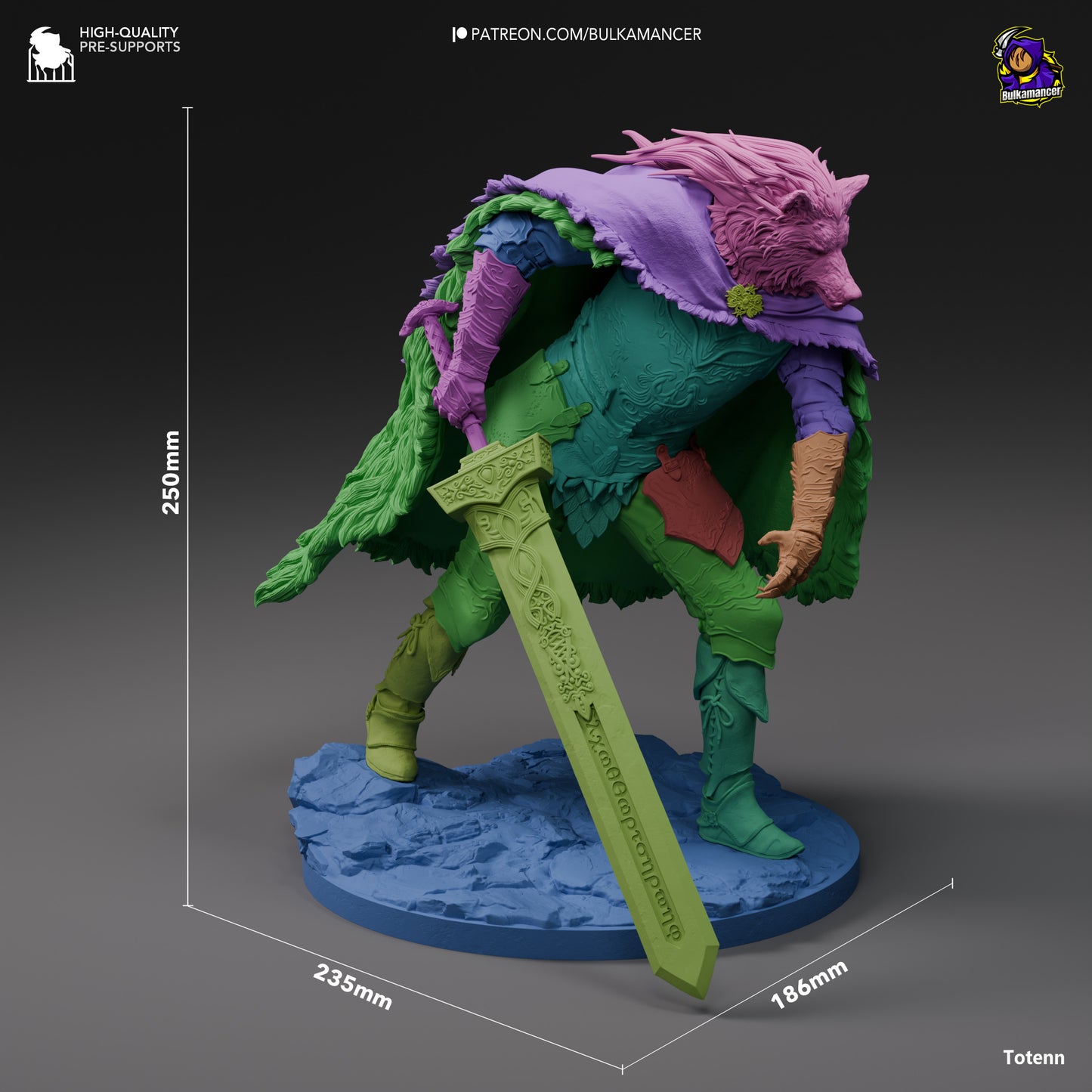 Blaidd the Half-Wolf | Elden Ring | Handcrafted Figure