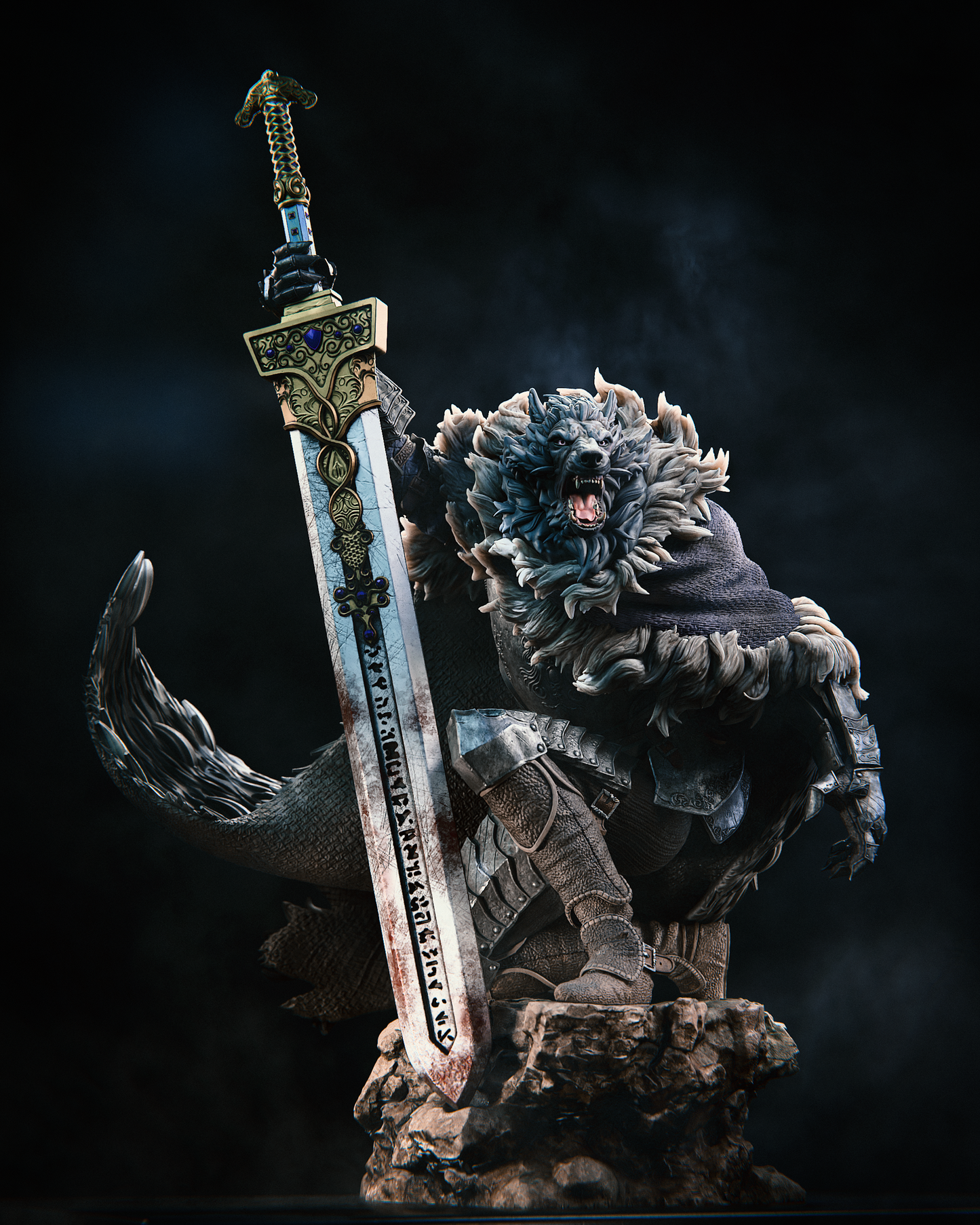 Blaidd the Half-Wolf | Elden Ring | Handcrafted Figure