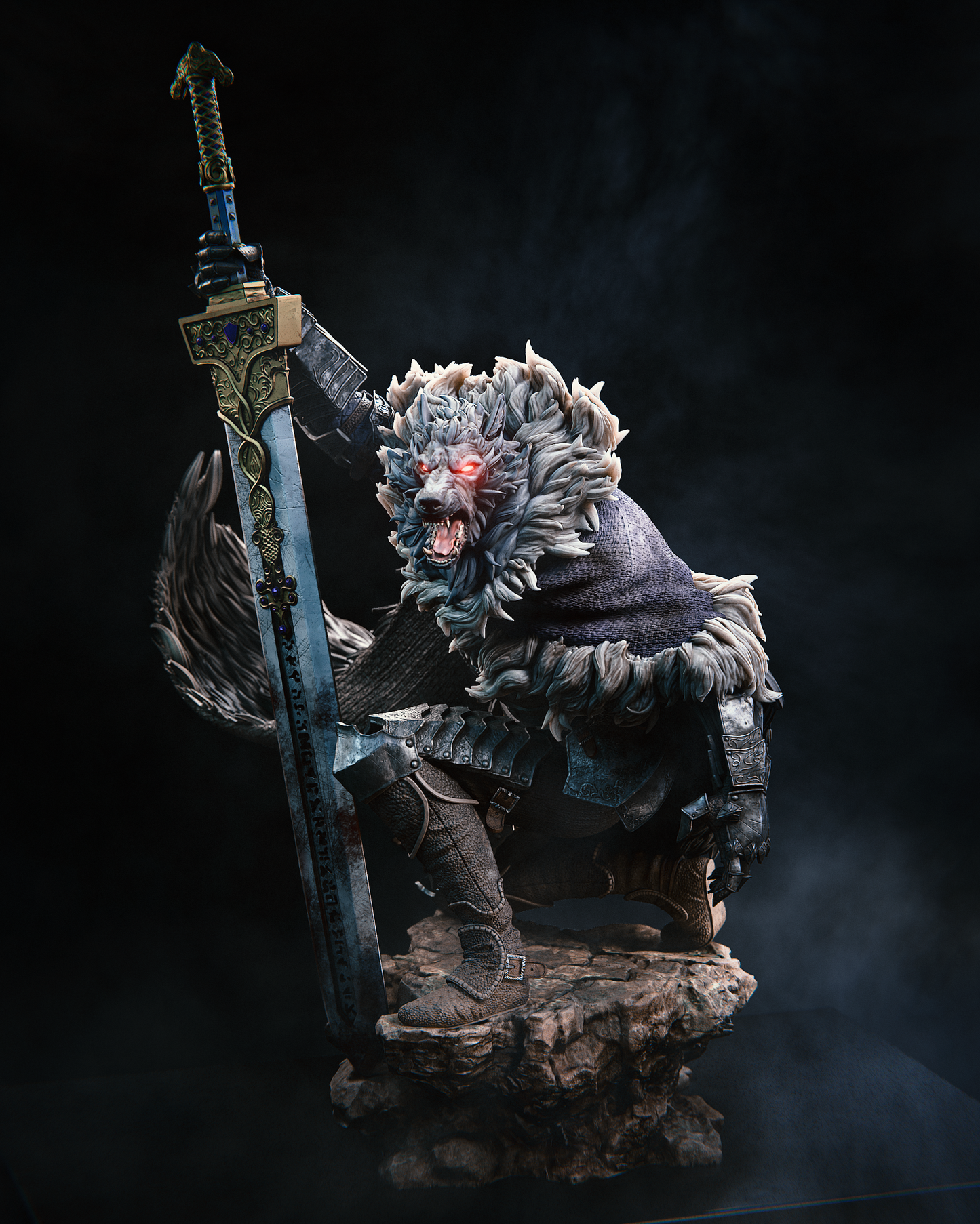 Blaidd the Half-Wolf | Elden Ring | Handcrafted Figure