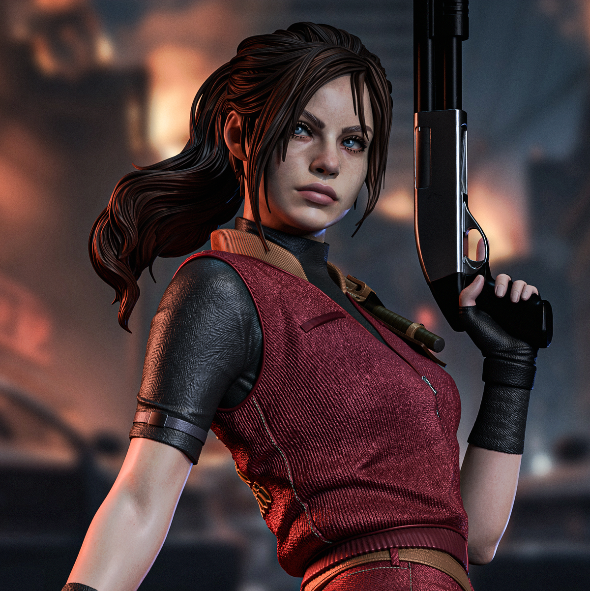 Red Jacket Survivor | Handcrafted Figure