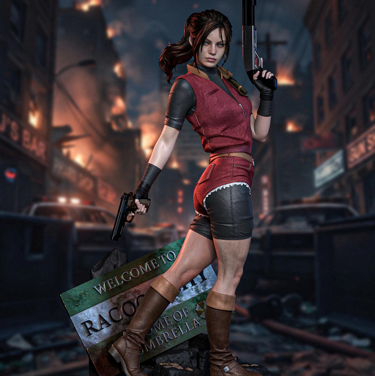 Red Jacket Survivor | Handcrafted Figure