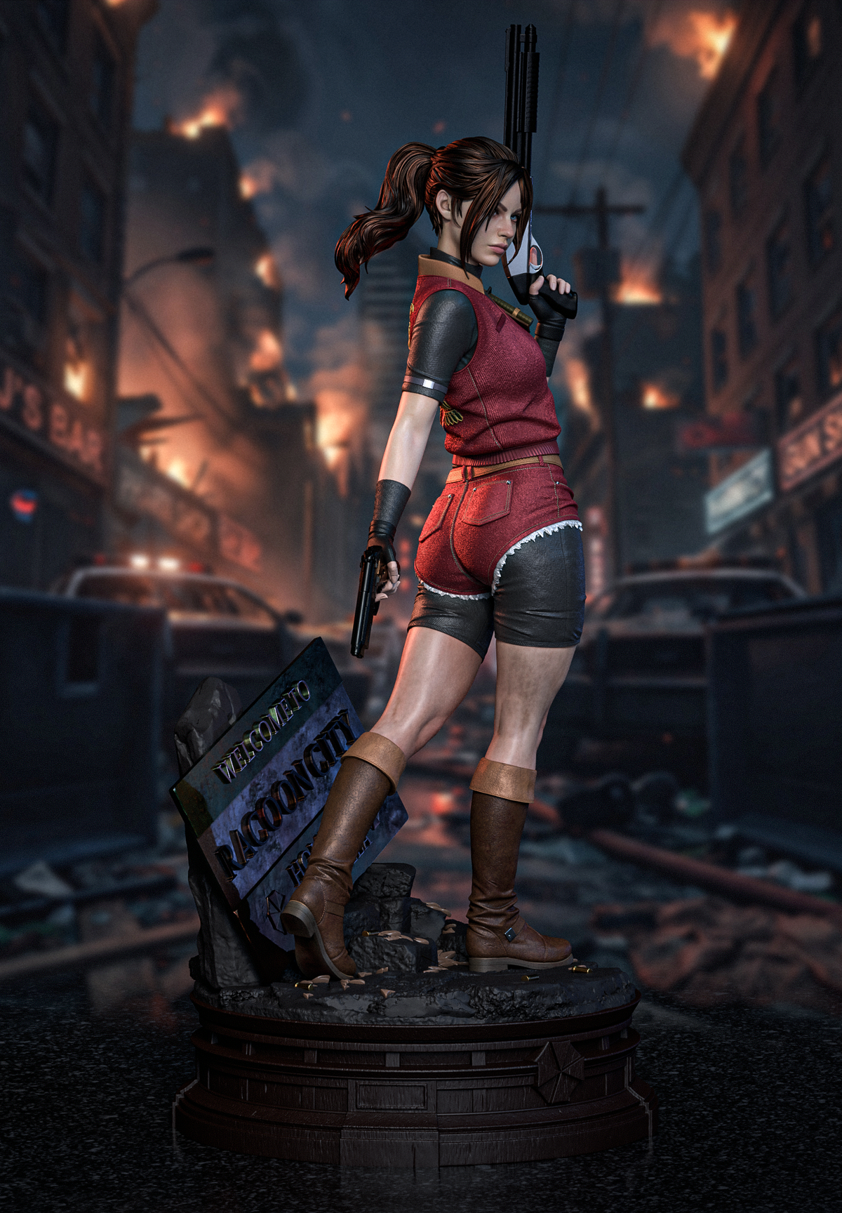 Red Jacket Survivor | Handcrafted Figure