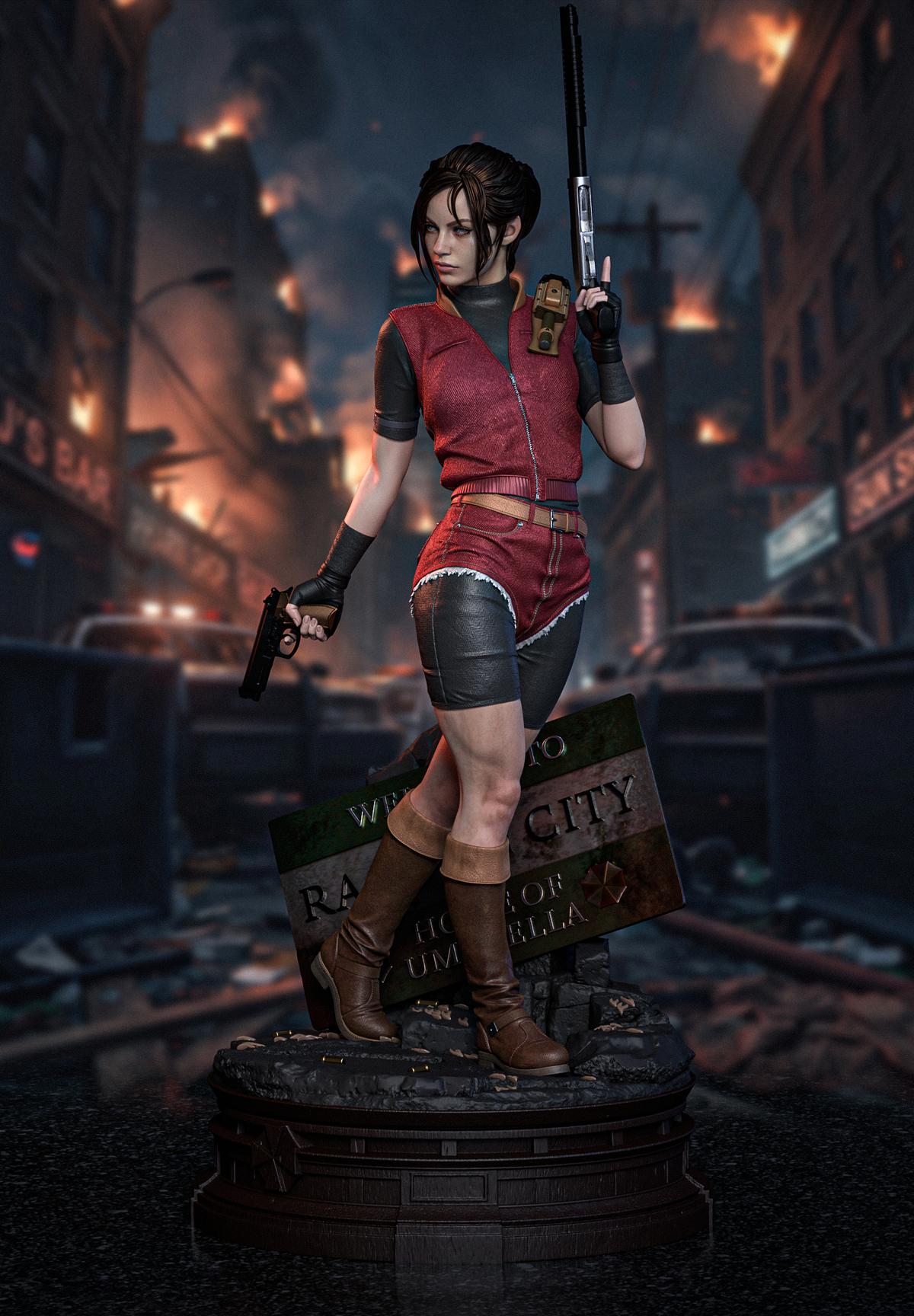 Red Jacket Survivor | Handcrafted Figure