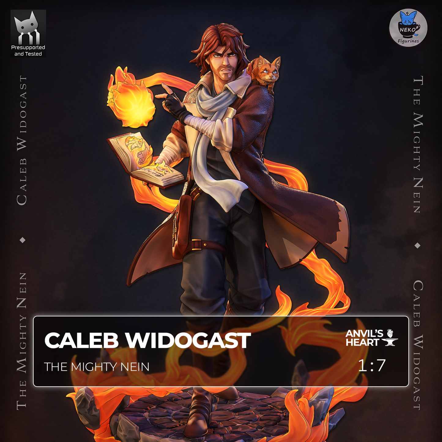 Firebound Wizard | Handcrafted Figure