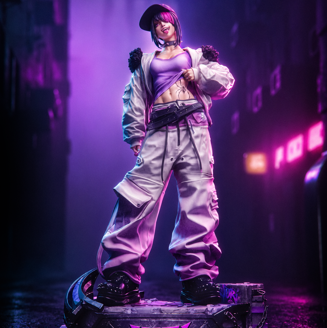 Purple Spider Kicker | Handcrafted Figure