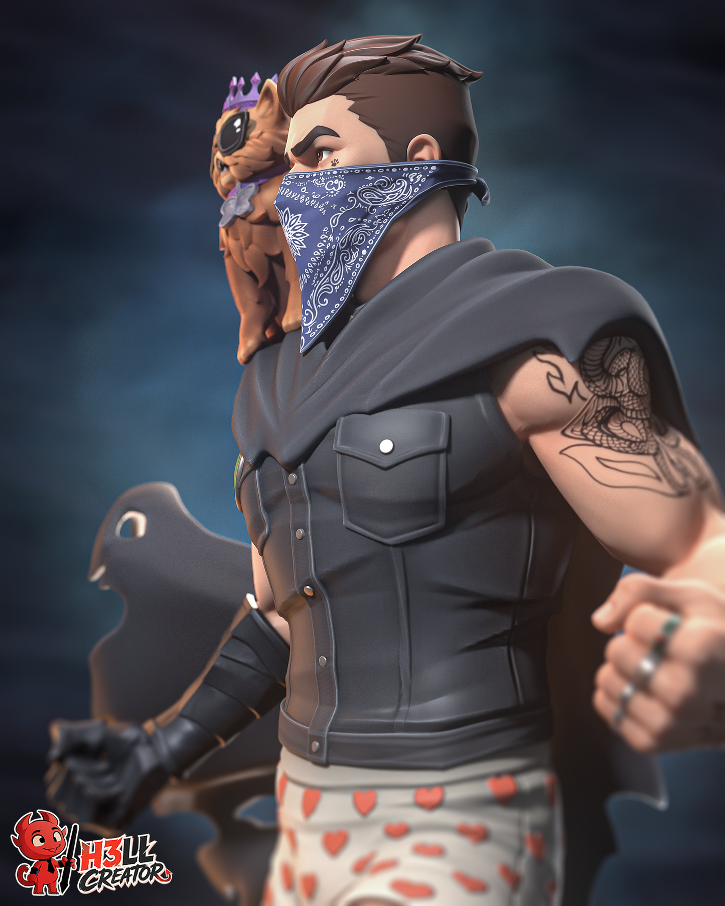 Dungeon Survivor & Royal Cat | Handcrafted Figure