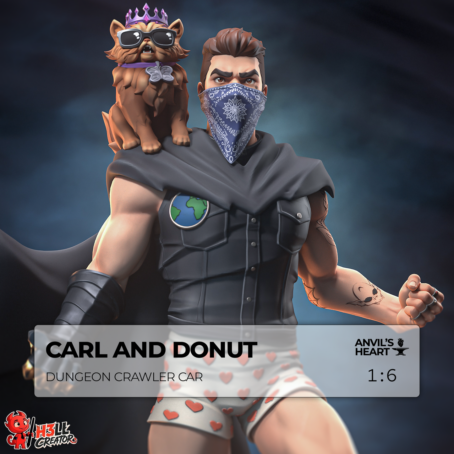 Dungeon Survivor & Royal Cat | Handcrafted Figure