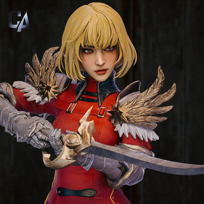 Golden Blade Maiden | Handcrafted Figure