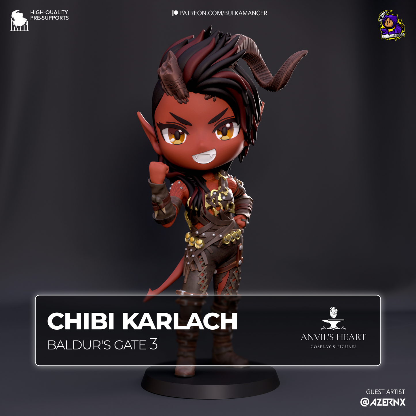 Chibi Karlach | Baldur's Gate 3 | Handcrafted Figure