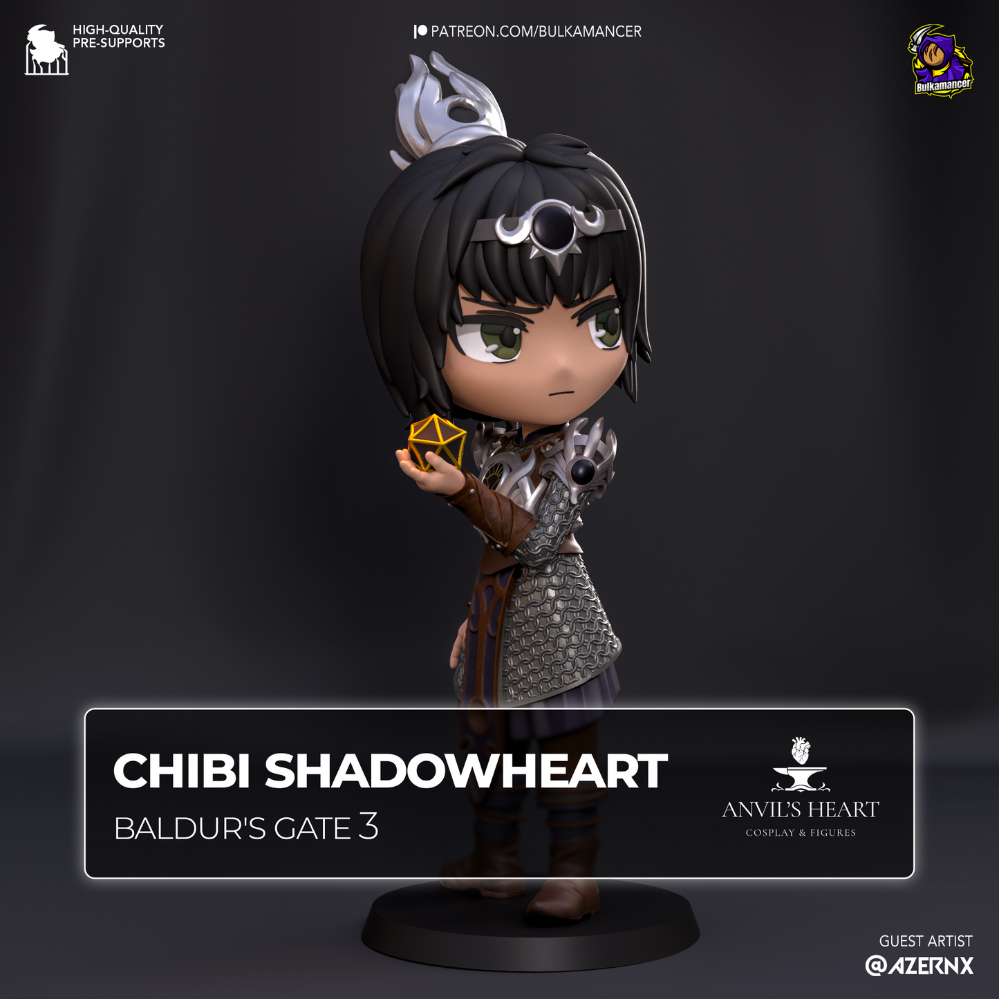 Chibi Shadowheart | Baldur's Gate 3 | Handcrafted Figure