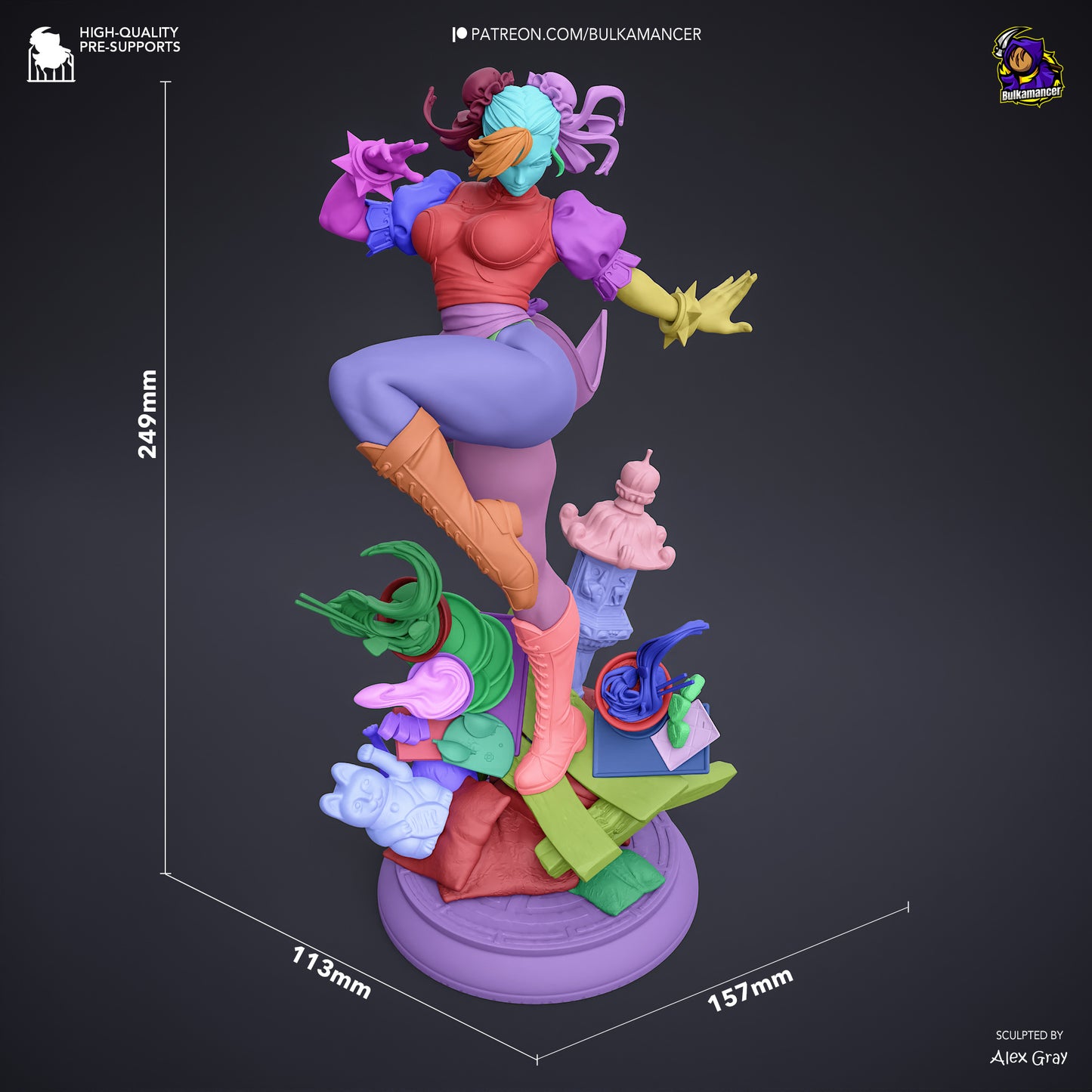 Dark Flame Maiden | Handcrafted Figure