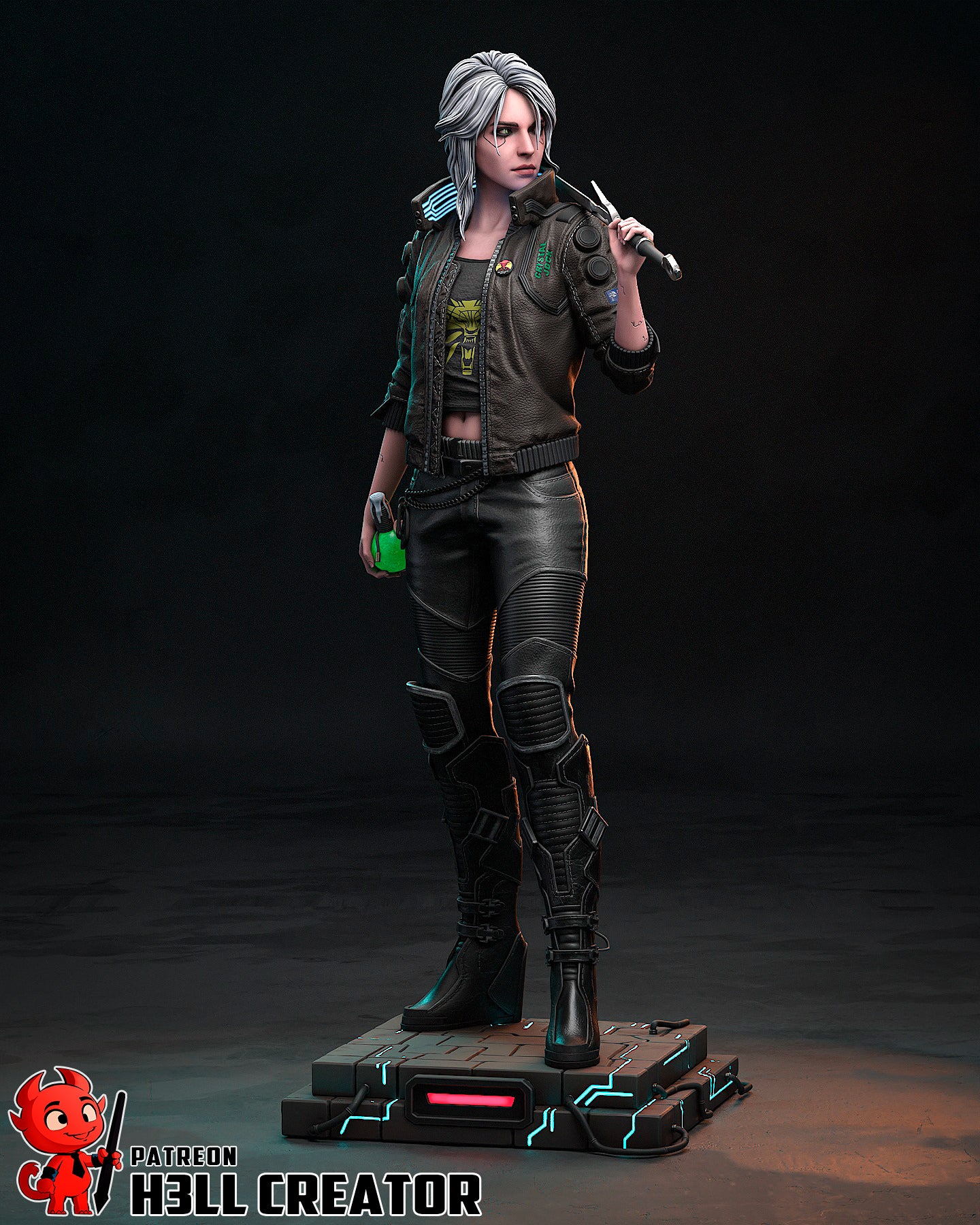 Ciri | Cyberpunk 2077-The Witcher | Handcrafted Figure