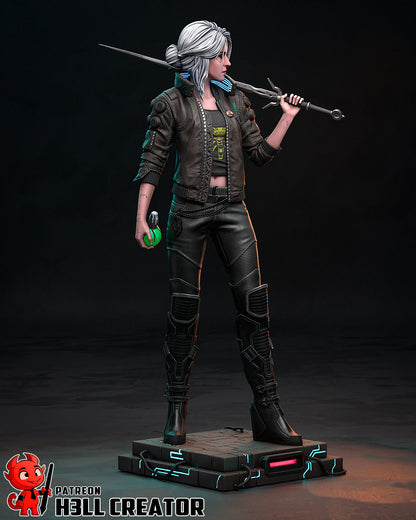 Ciri | Cyberpunk 2077-The Witcher | Handcrafted Figure