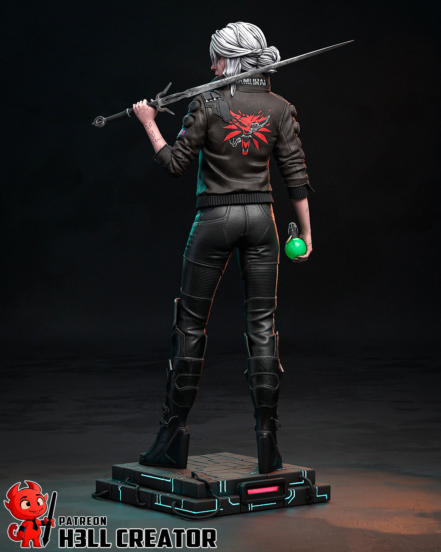 Ciri | Cyberpunk 2077-The Witcher | Handcrafted Figure