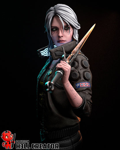 Ciri | Cyberpunk 2077-The Witcher | Handcrafted Figure