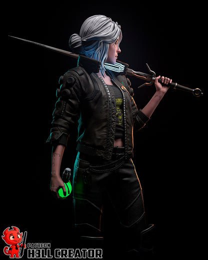Ciri | Cyberpunk 2077-The Witcher | Handcrafted Figure
