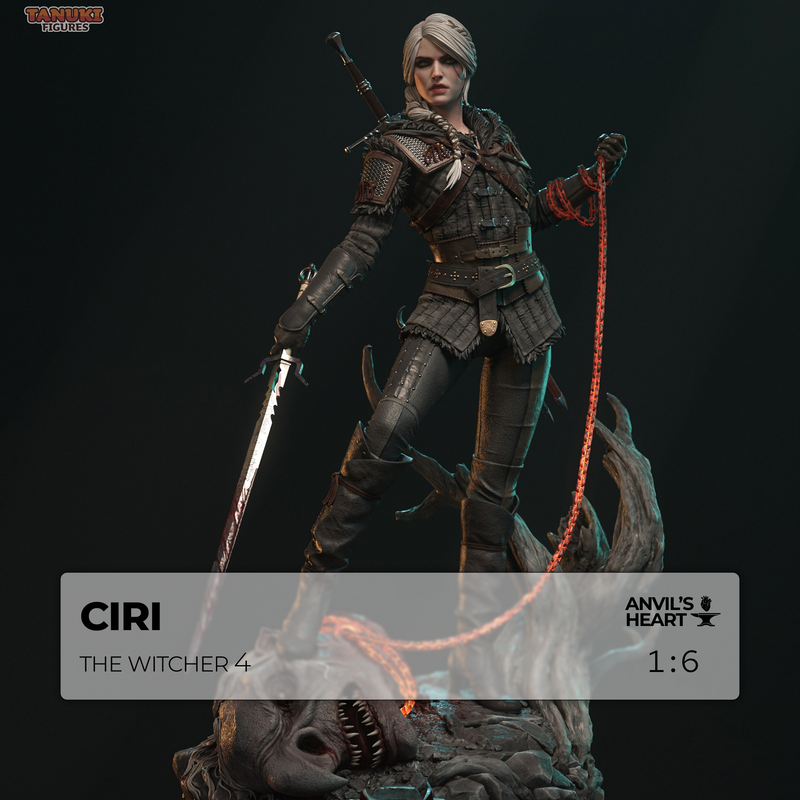 White-Haired Sword Maiden | Handcrafted Figure