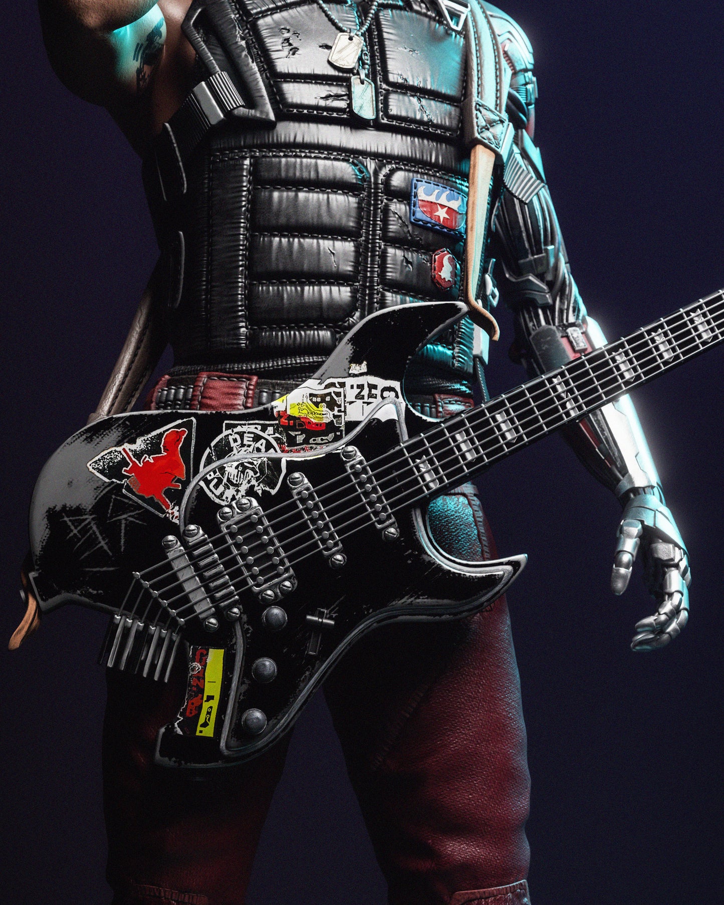 Johnny Silverhand | Cyberpunk 2077 | Handcrafted Figure
