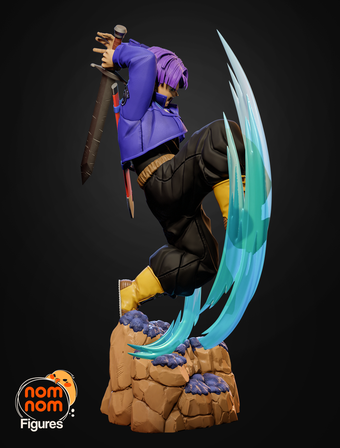 Purple-Haired Swordsman | Handcrafted Figure