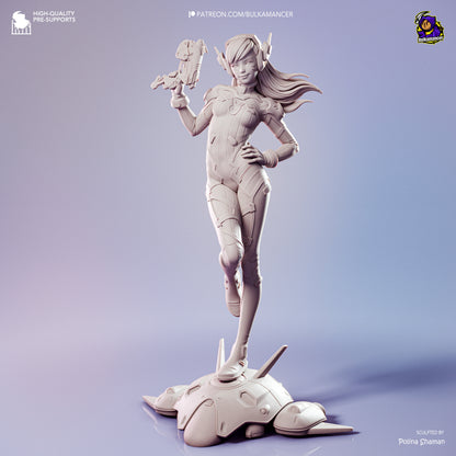 Bunny Mech Pilot | Handcrafted Figure