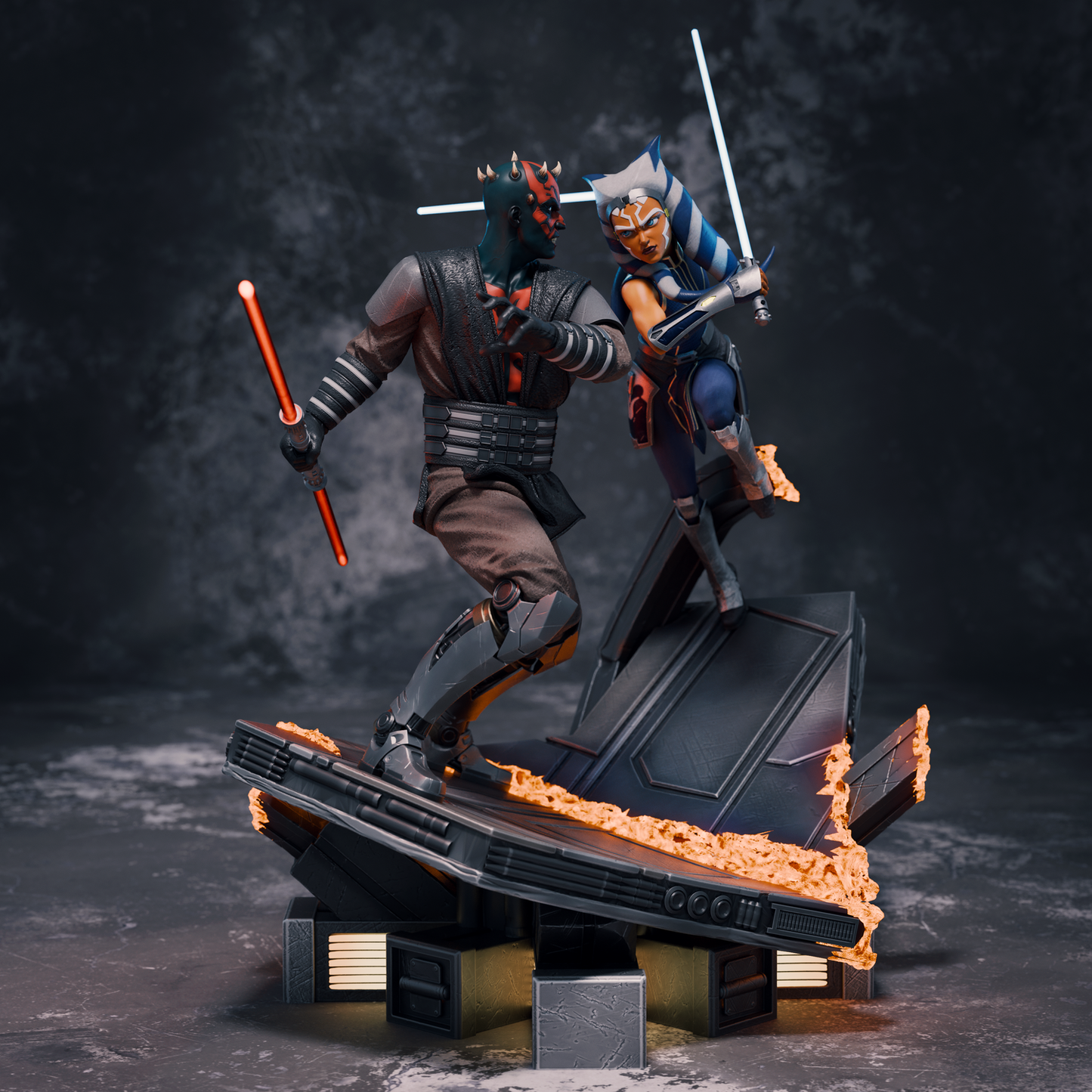 Ahsoka Tano vs Darth Maul | Star Wars | Handcrafted Figure