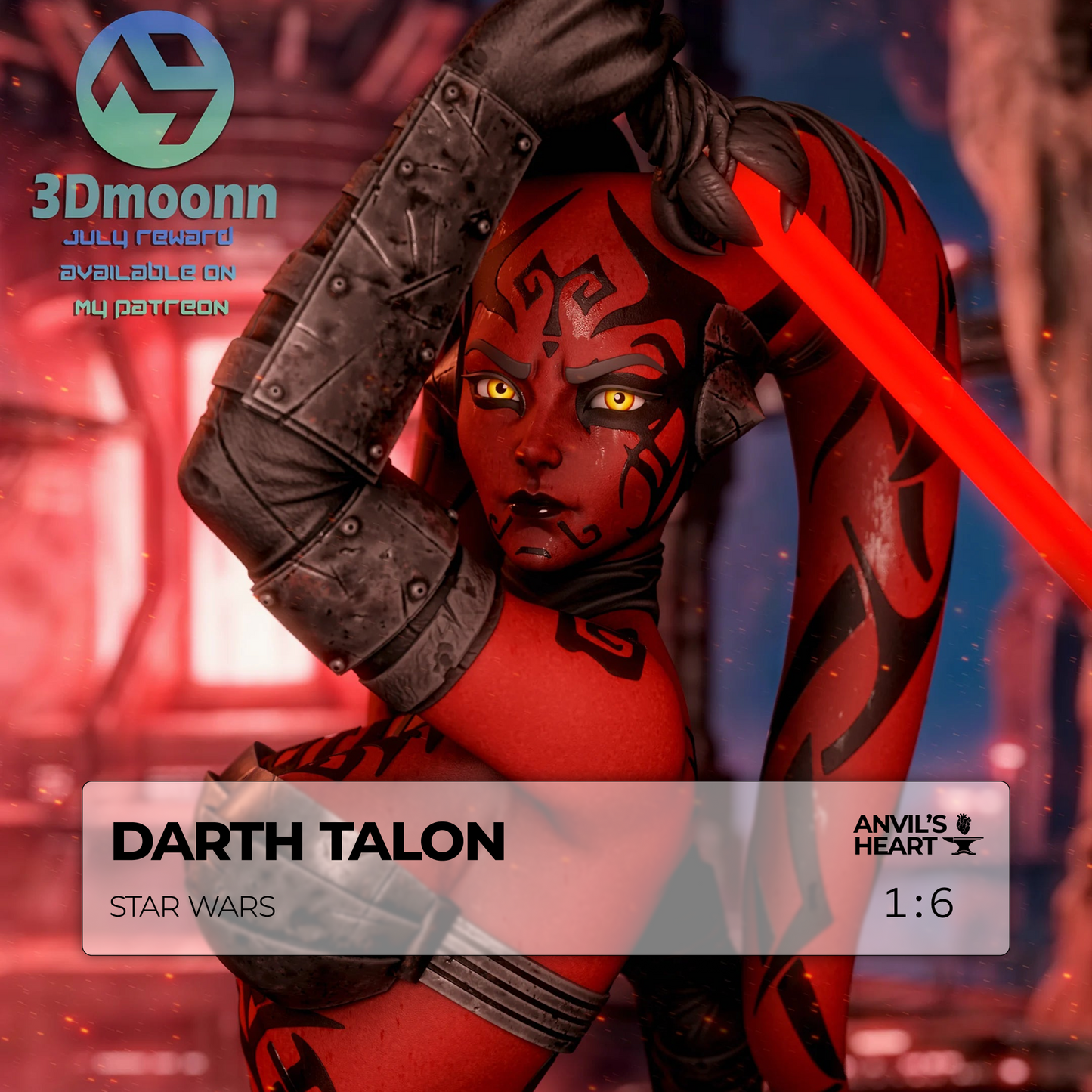 Red-Horned Dark Maiden | Handcrafted Figure
