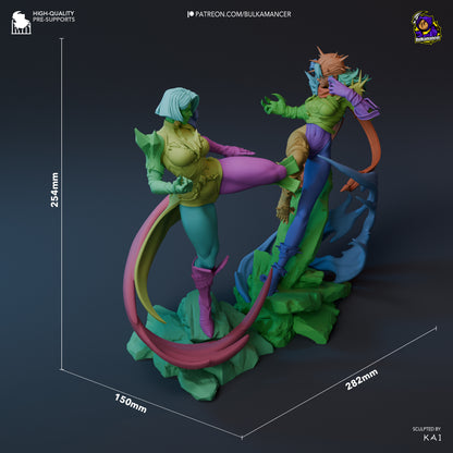 Diamond Queen vs Dark Force Queen | Handcrafted Figure
