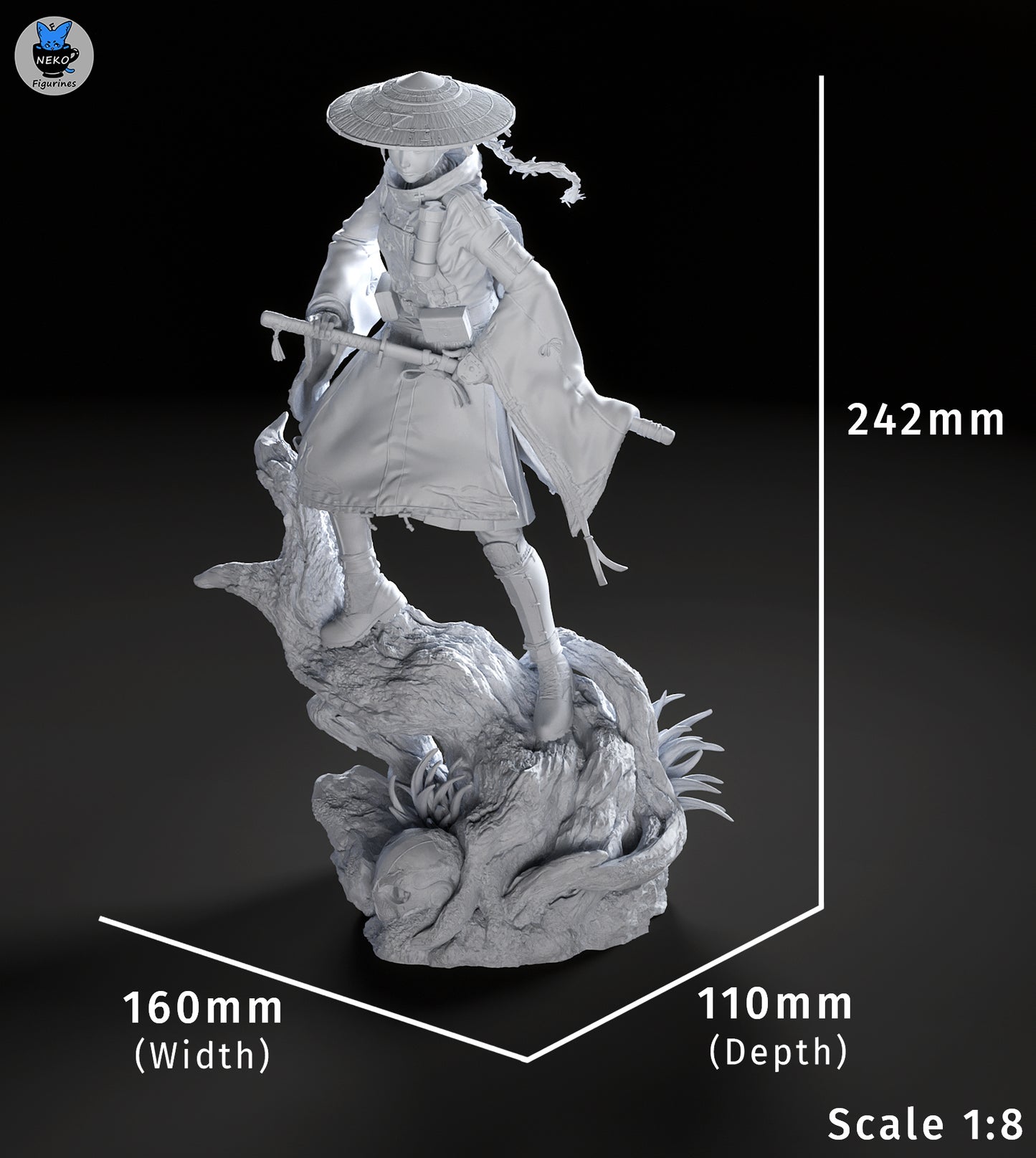 Dark Beast Huntress | Handcrafted Figure