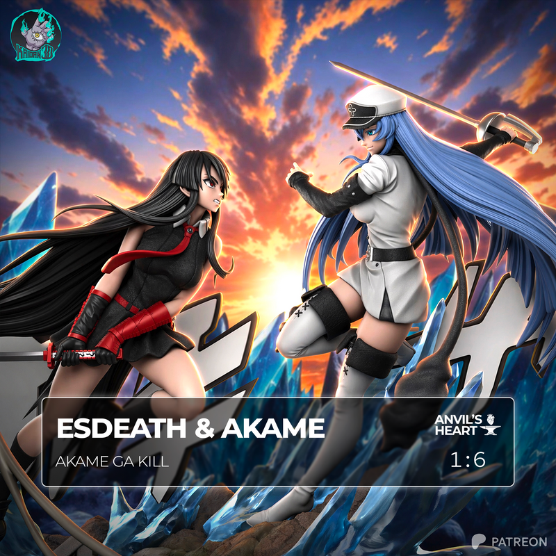 Esdeath & Akame | Akame Ga Kill | Handcrafted Figure