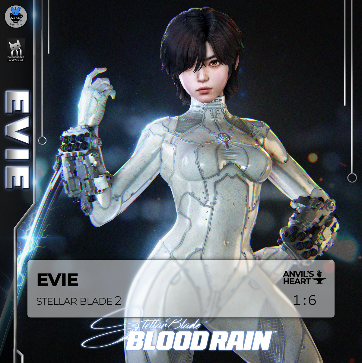Silver Blade Maiden | Handcrafted Figure