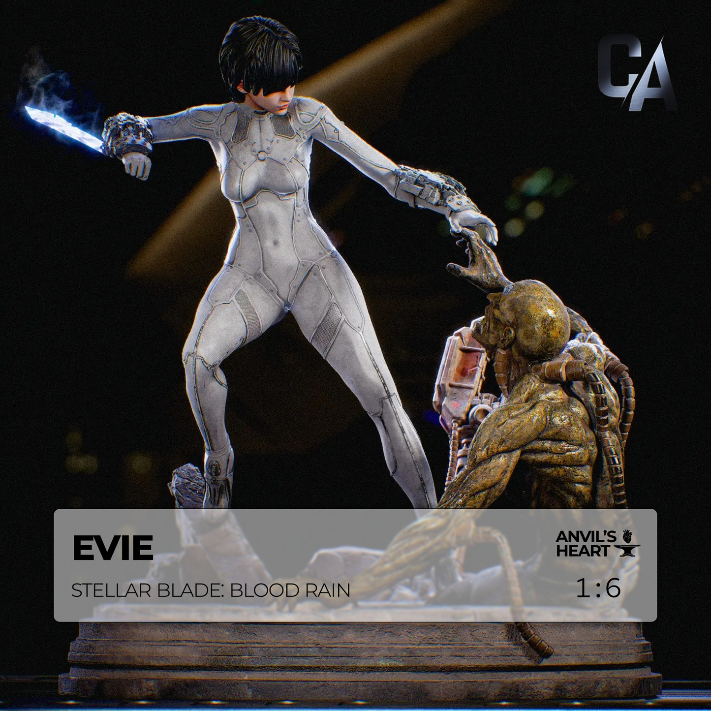 Silver Blade Maiden | Handcrafted Figure