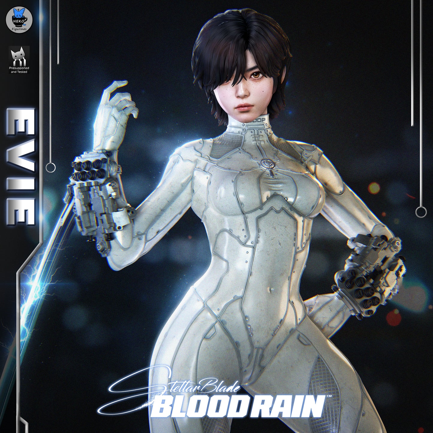 Silver Blade Maiden | Handcrafted Figure