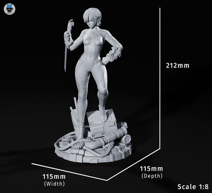 Silver Blade Maiden | Handcrafted Figure