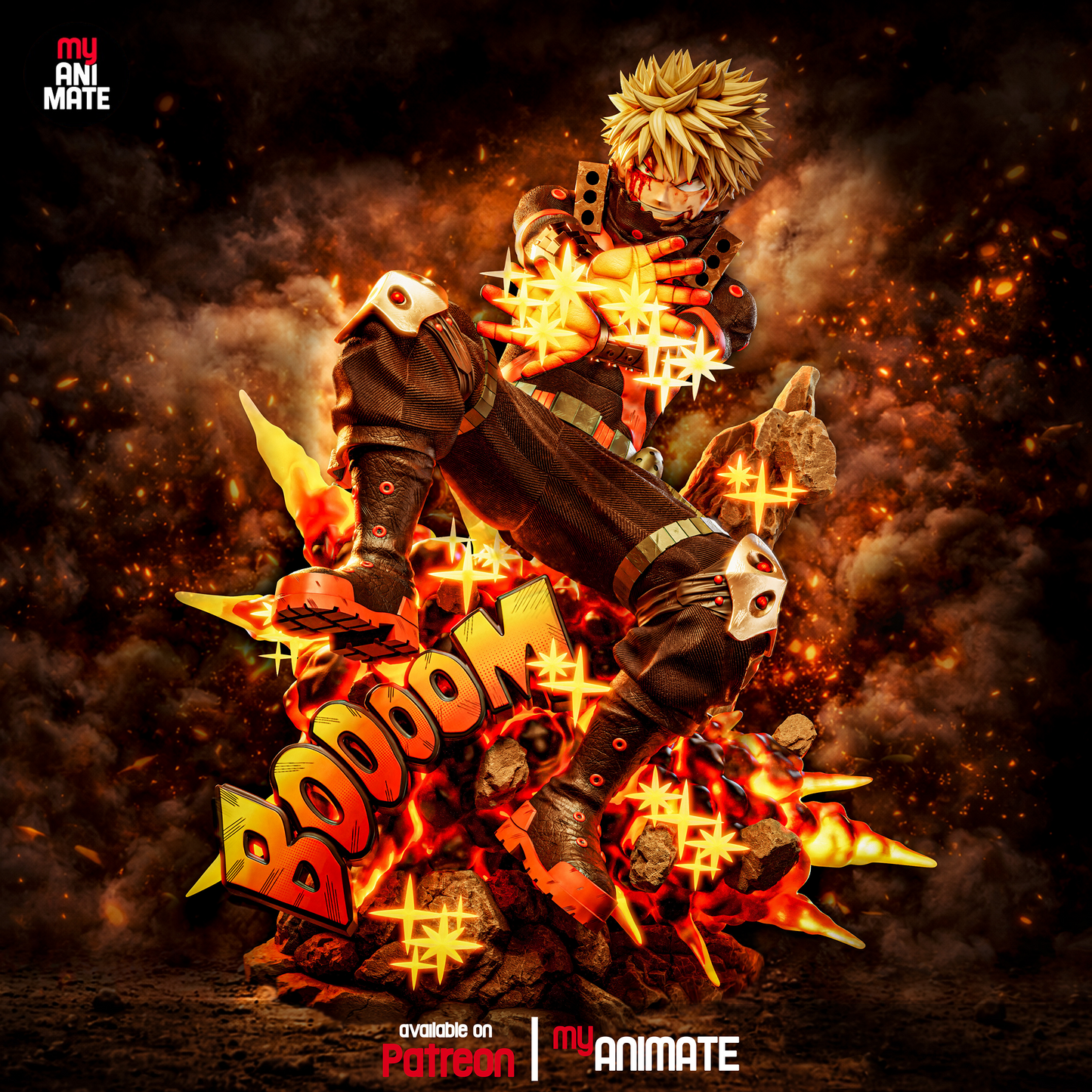 Explosion Hero | Handcrafted Figure