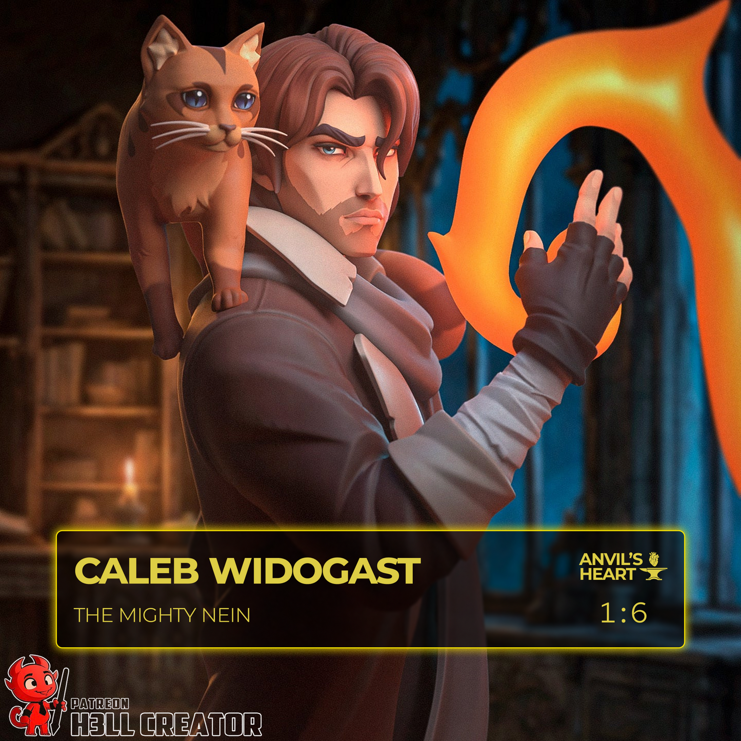 Arcane Fire Wizard | Handcrafted Figure