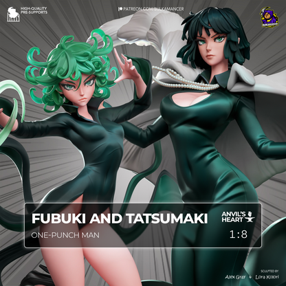 Fubuki and Tatsumaki | One-Punch Man | Handcrafted Figure