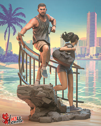 Outlaw Couple | Handcrafted Figure