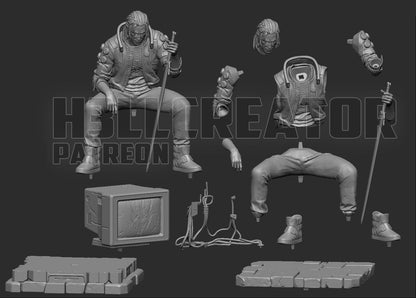 Silverronin (Geralt) | Cyberpunk 2077-The Witcher  | Handcrafted Figure