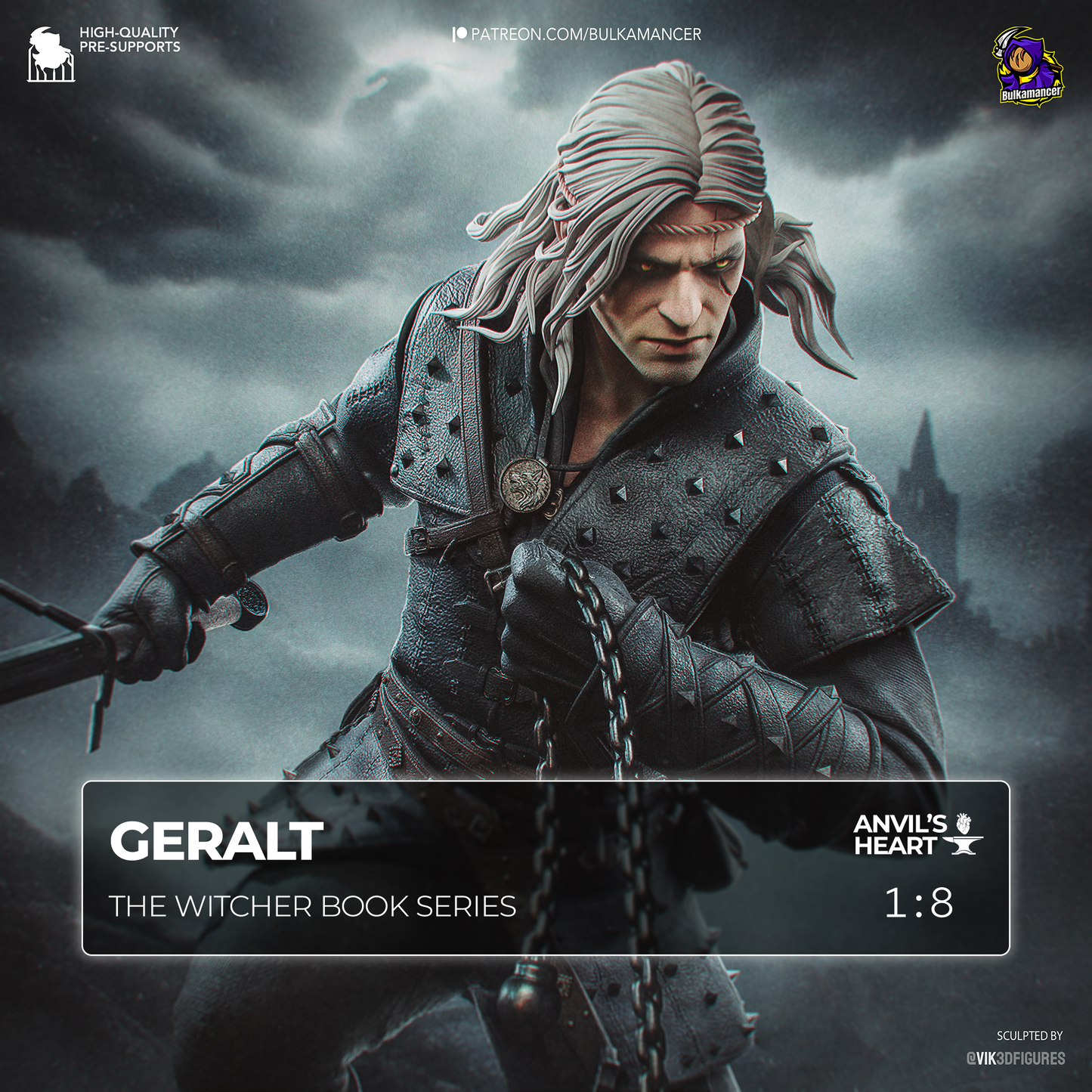 Geralt | The Witcher Book Series | Handcrafted Figure
