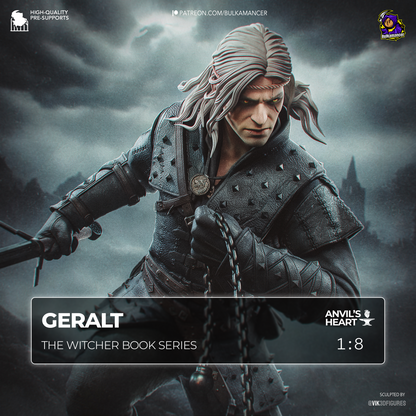Geralt | The Witcher Book Series | Handcrafted Figure