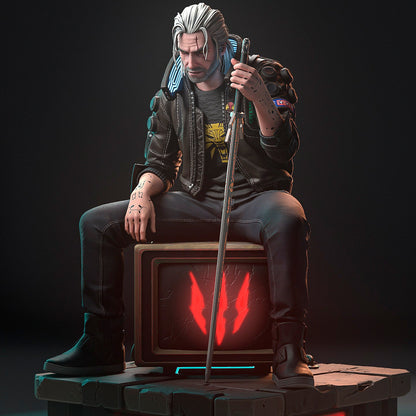 Silverronin (Geralt) | Cyberpunk 2077-The Witcher  | Handcrafted Figure