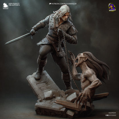 Geralt | The Witcher Book Series | Handcrafted Figure