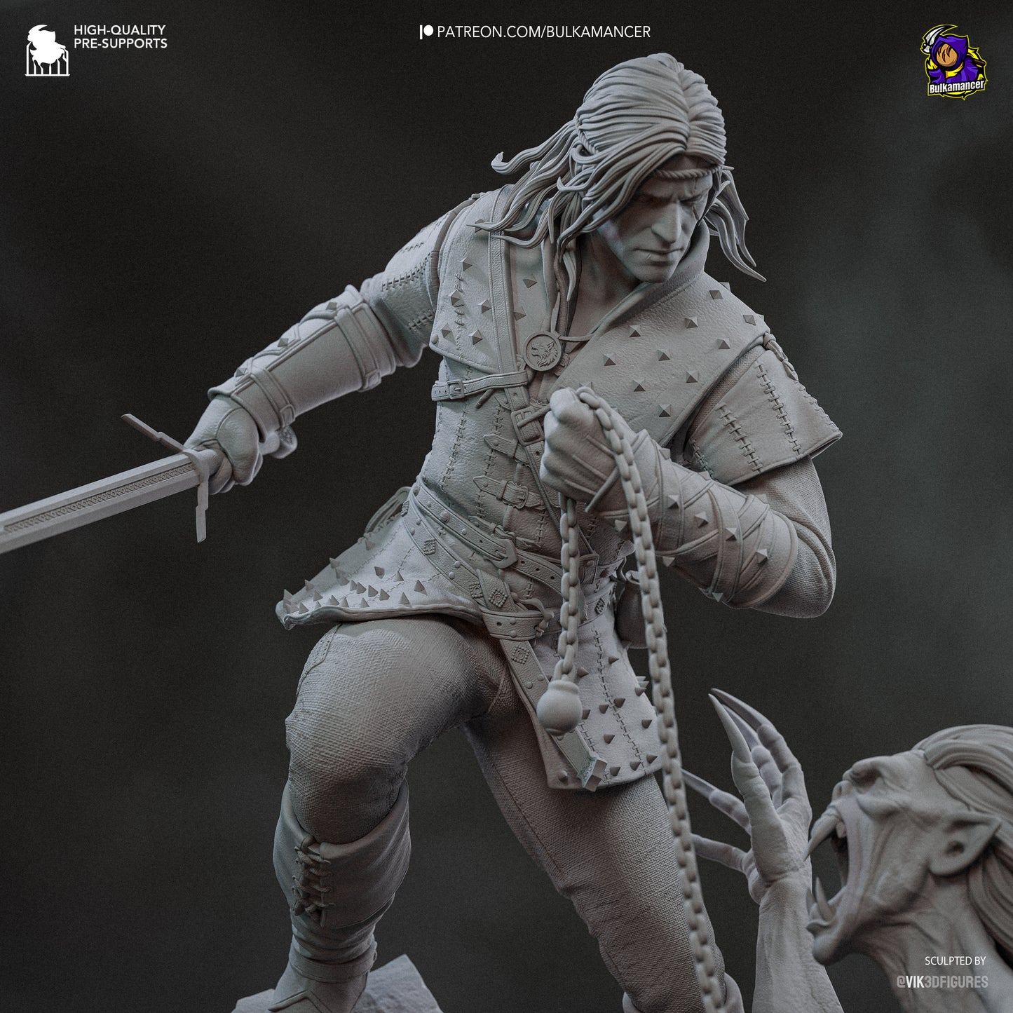 Geralt | The Witcher book series| Handcrafted Figure