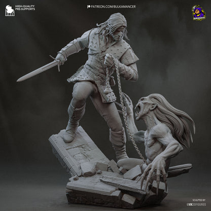 Geralt | The Witcher Book Series | Handcrafted Figure