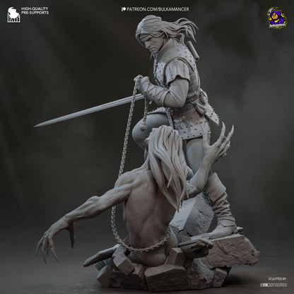 Geralt | The Witcher Book Series | Handcrafted Figure