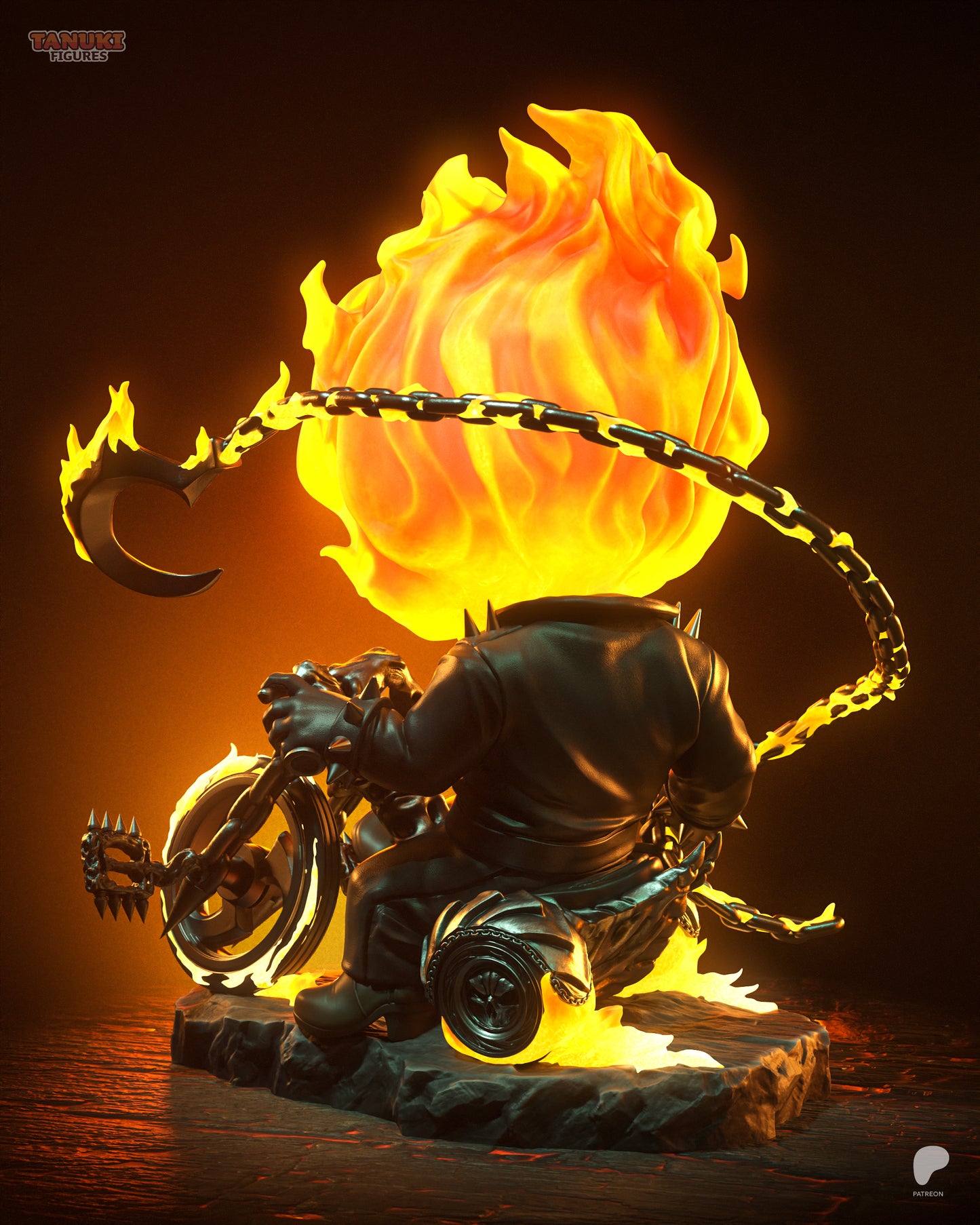Ghost Rider (Chibi) | Handcrafted Figure