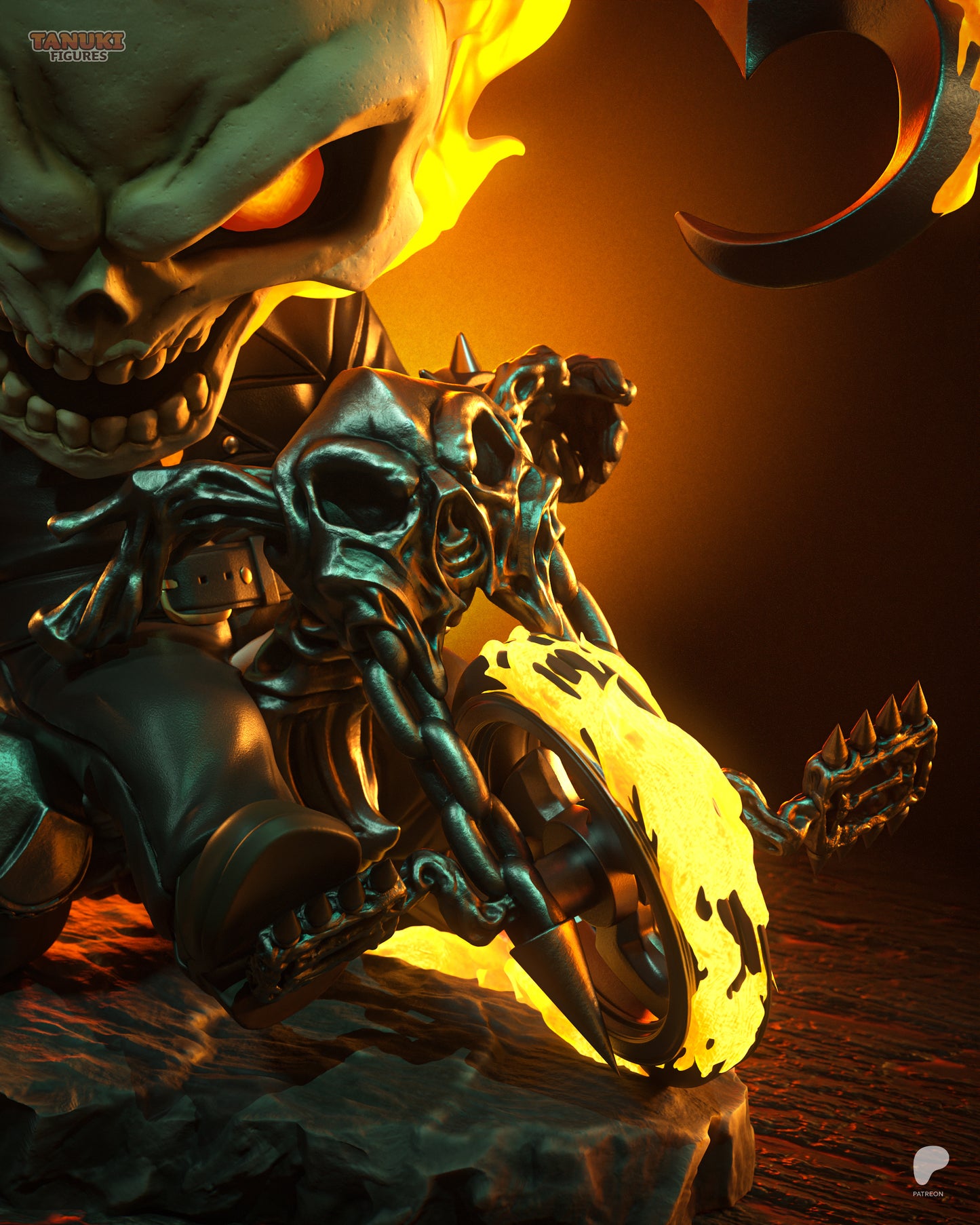 Ghost Rider (Chibi) | Handcrafted Figure