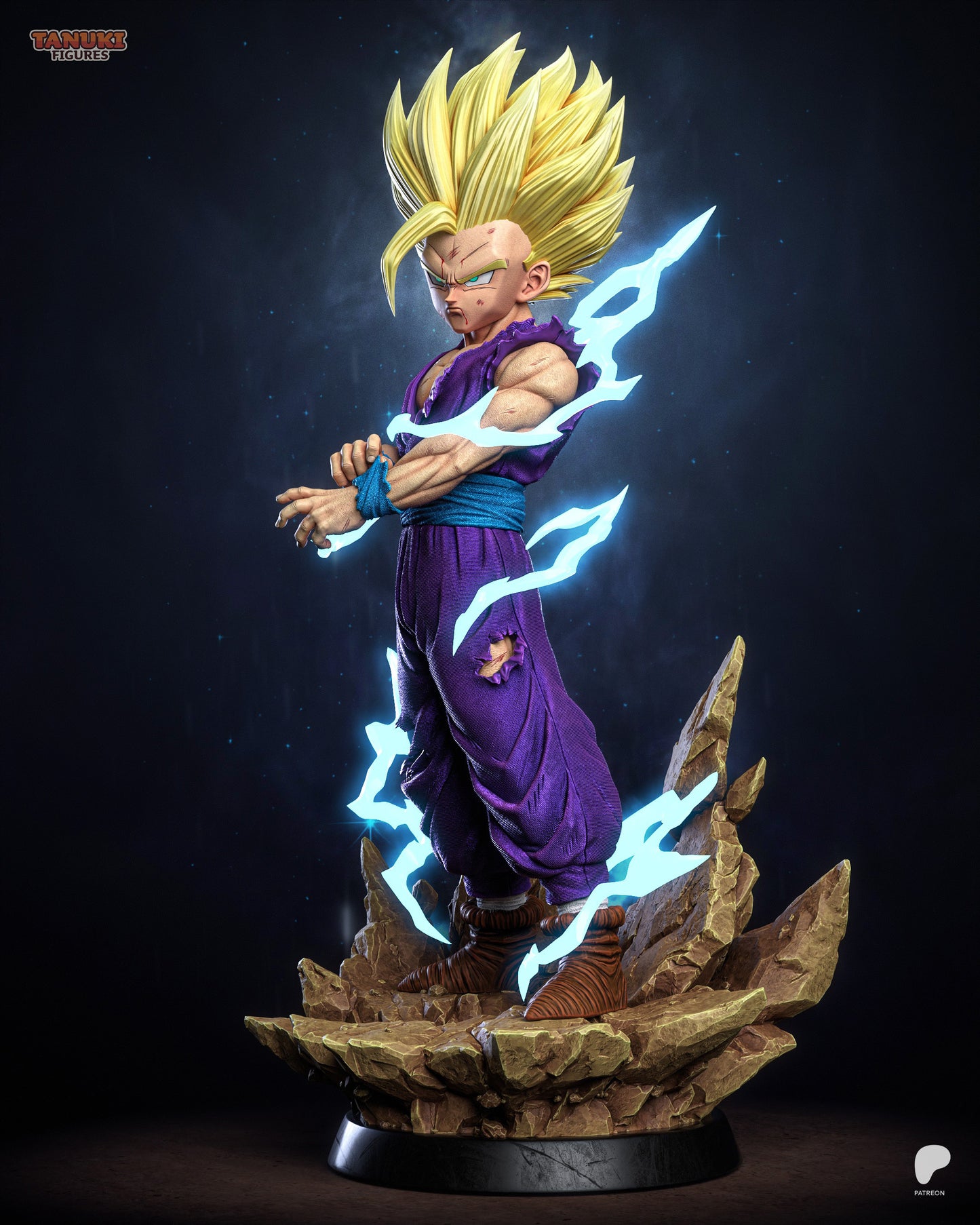 Young Saiyan Warrior (SSJ2) | Handcrafted Figure