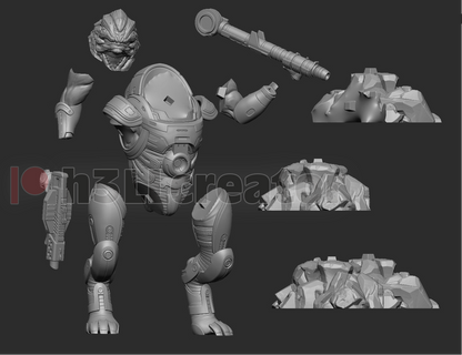 Grunt | Mass Effect | Handcrafted Figure